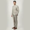 Men’s Beige Textured Jodhpuri Suit