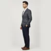 Men’s Blue & Olive Checkered Slim Fit Blazer