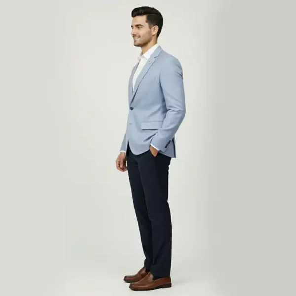 Men’s Light Blue Slim Fit Blazer