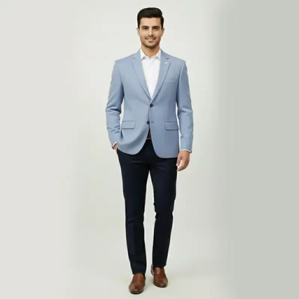 Men’s Light Blue Slim Fit Blazer