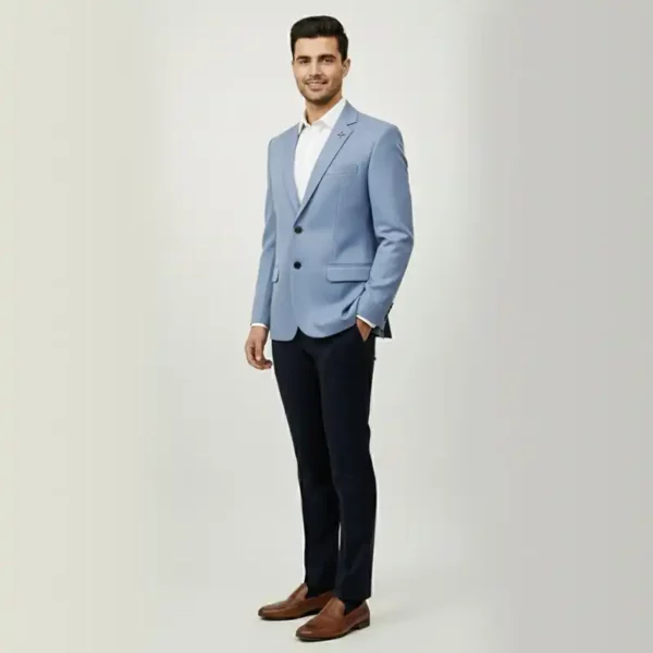 Men’s Light Blue Slim Fit Blazer