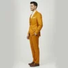 Men’s Mustard Yellow 3-Piece Slim Fit Blazer Suit