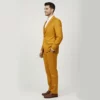 Men’s Mustard Yellow 3-Piece Slim Fit Blazer Suit