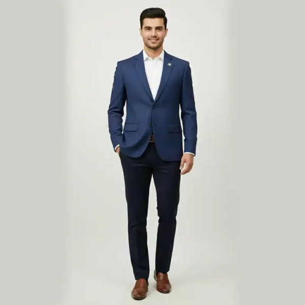 Men’s Navy Blue Slim Fit Blazer