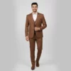 Premium Brown Three-Piece Suit for Men