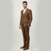 Premium Brown Three-Piece Suit for Men